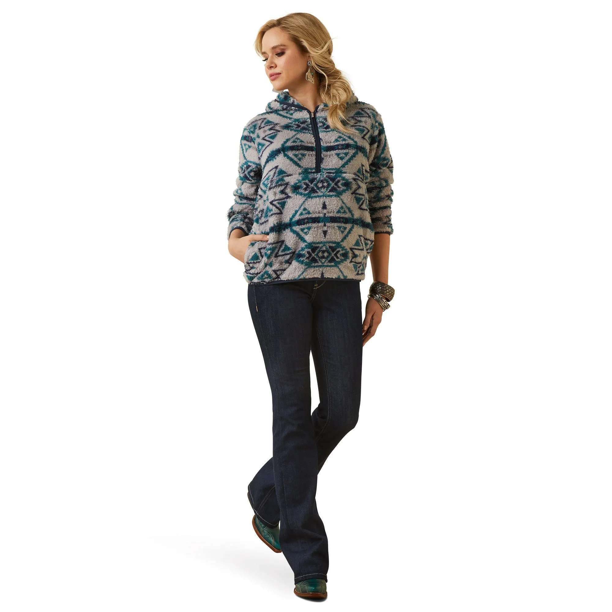 Ariat Ladies R.E.A.L™ Berber Aztec Rocky Mountain Pullover 10046134