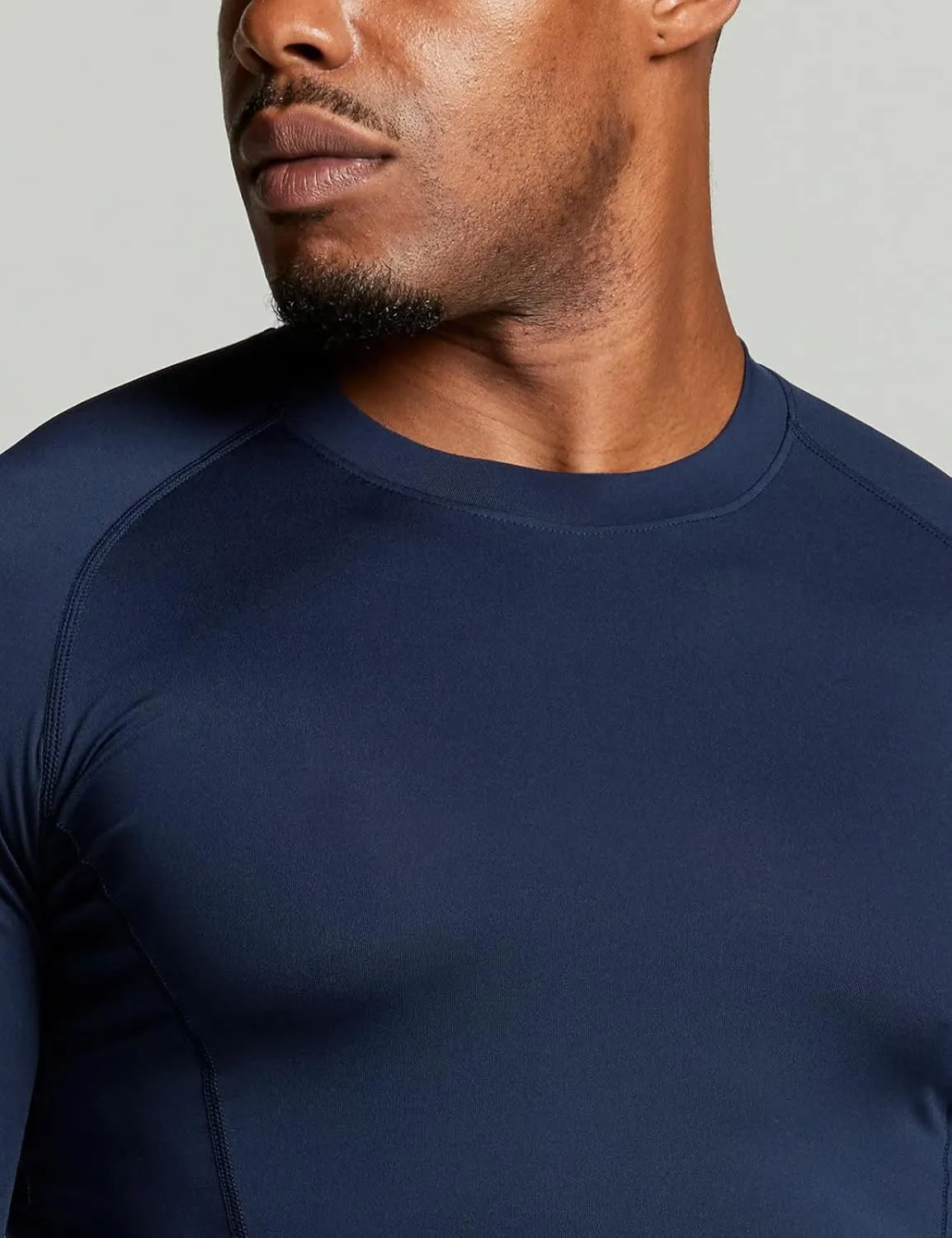 ATHLIO Men's UPF 50  Long Sleeve Compression Shirts, Water Sports Rash Guard Base Layer, Athletic Workout Shirt