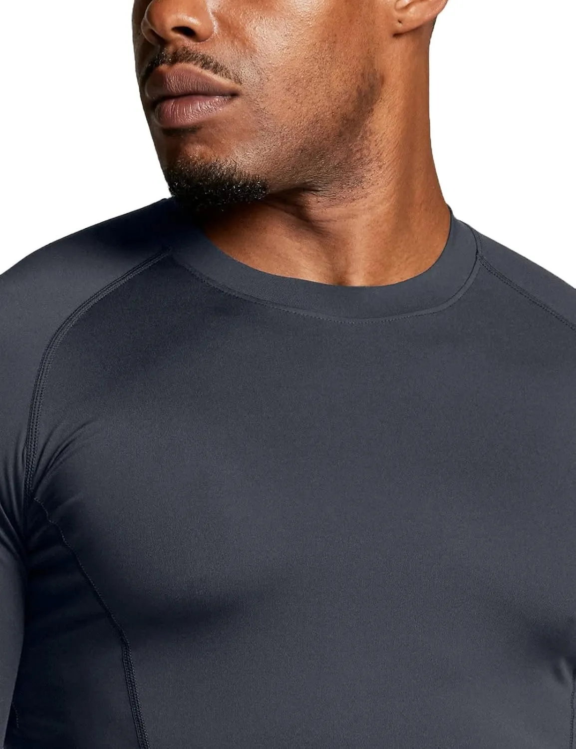 ATHLIO Men's UPF 50  Long Sleeve Compression Shirts, Water Sports Rash Guard Base Layer, Athletic Workout Shirt