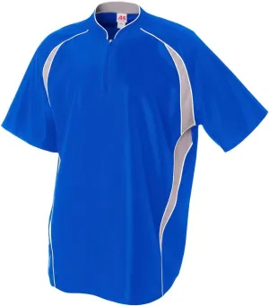 Baseball/Softball 1/4 Zip 2-Color Warm-Up Jacket Windbreaker (6 Colors, 10 Youth/Adult Sizes)