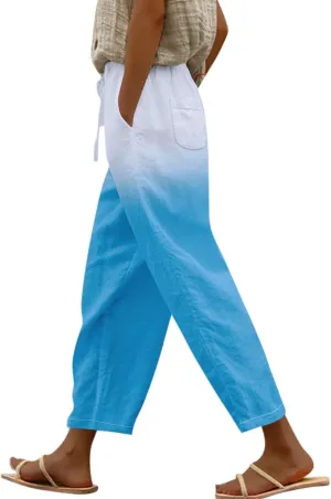Beach Pants Everyday Casual Drawstring Pants Womens Work Pants Summer Outfits for Women 2024 Vacation Jeans