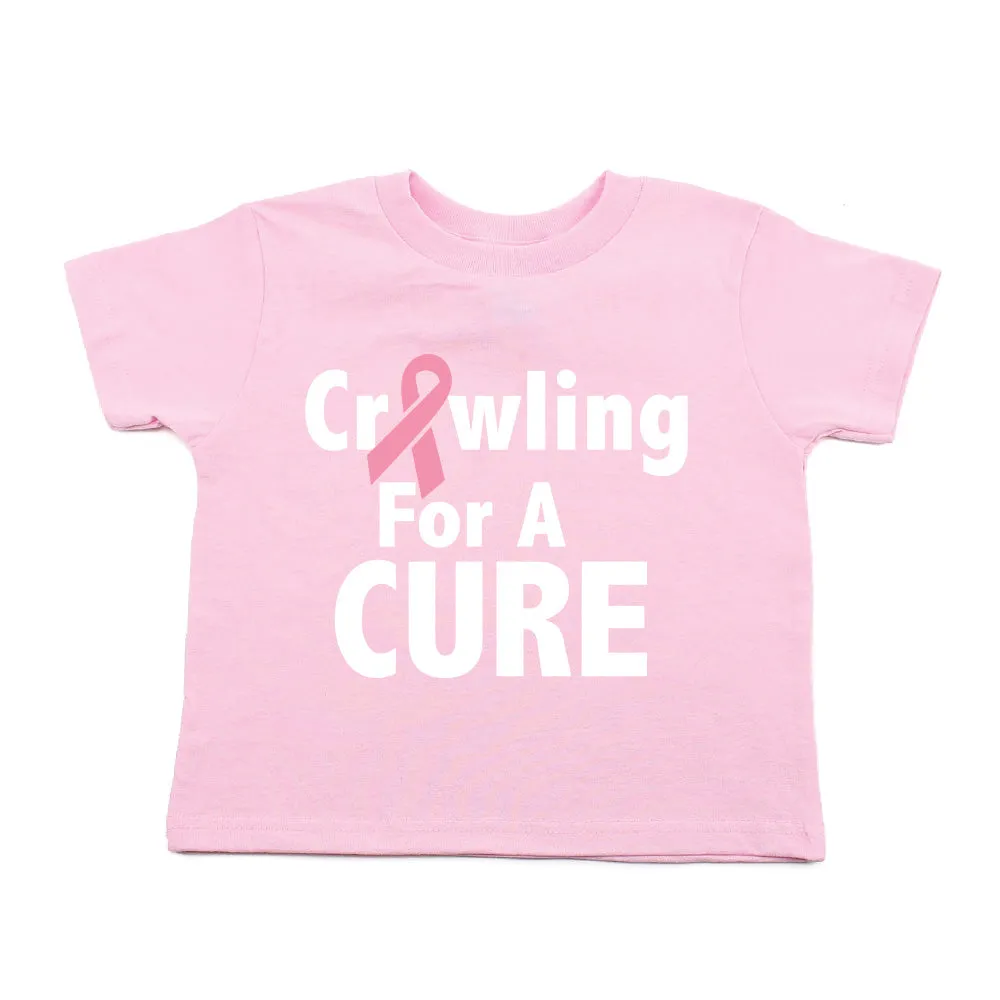 Breast Cancer Awareness Crawling for A CURE Toddler T-Shirt