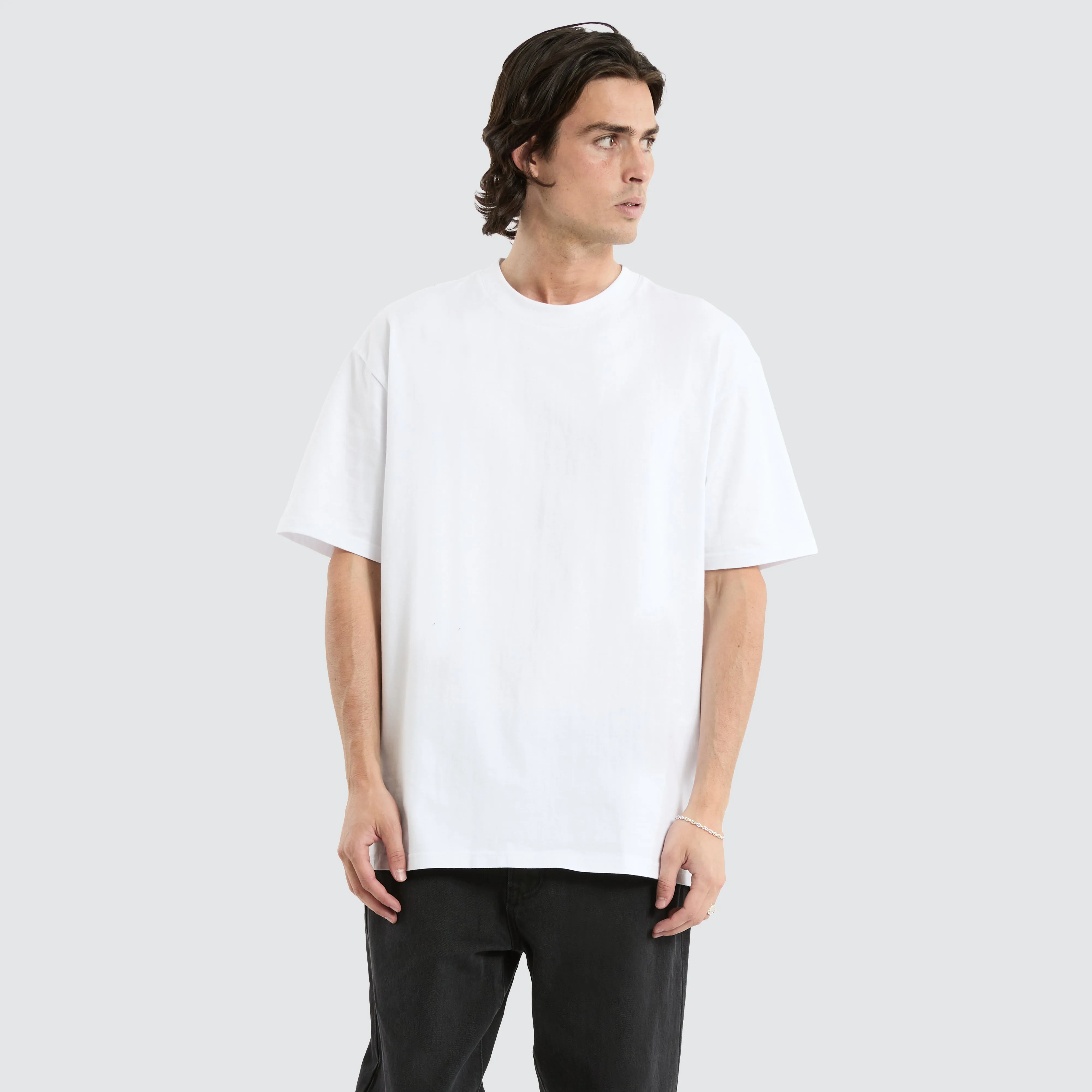 Brooks Heavy Box Fit Tee Optical White
