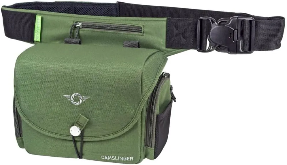 CAMSLINGER Outdoor Camera Belt Waist Style Bag for Mirrorless or DSLR Cameras - Fast One Handed Holster Style Camera Access