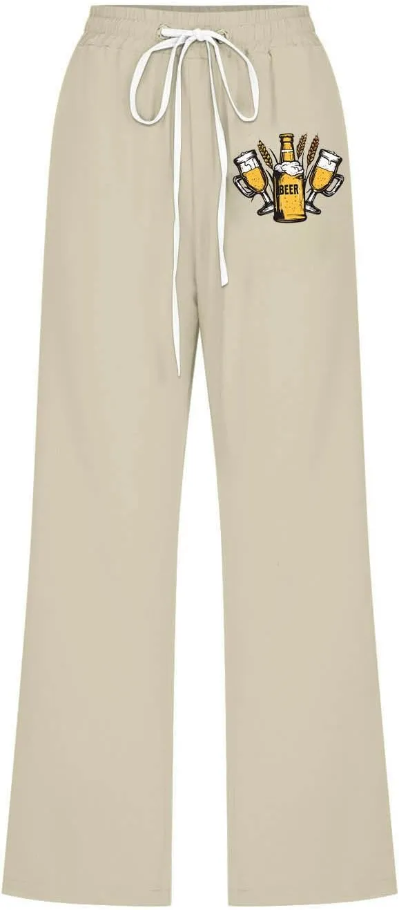 Capris Pants for Women Linen 3/4 Pants Wide Leg Capris Lightweight Baggy Cropped Trousers Summer Outfits for Women