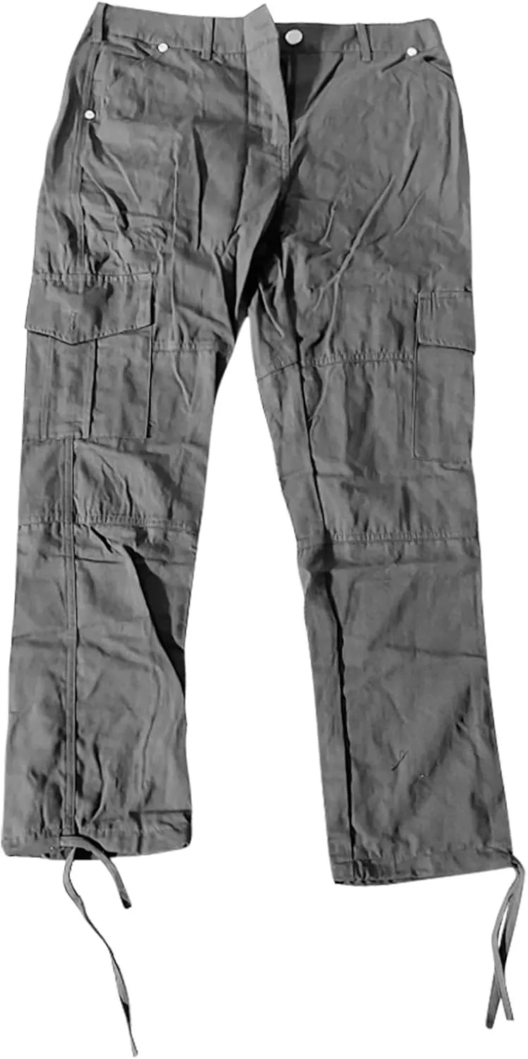 Cargo Pants Women Drawstring Drawstring Split Leg Casual Pants Y2K High Waist Pants Black Pants for Women Wide