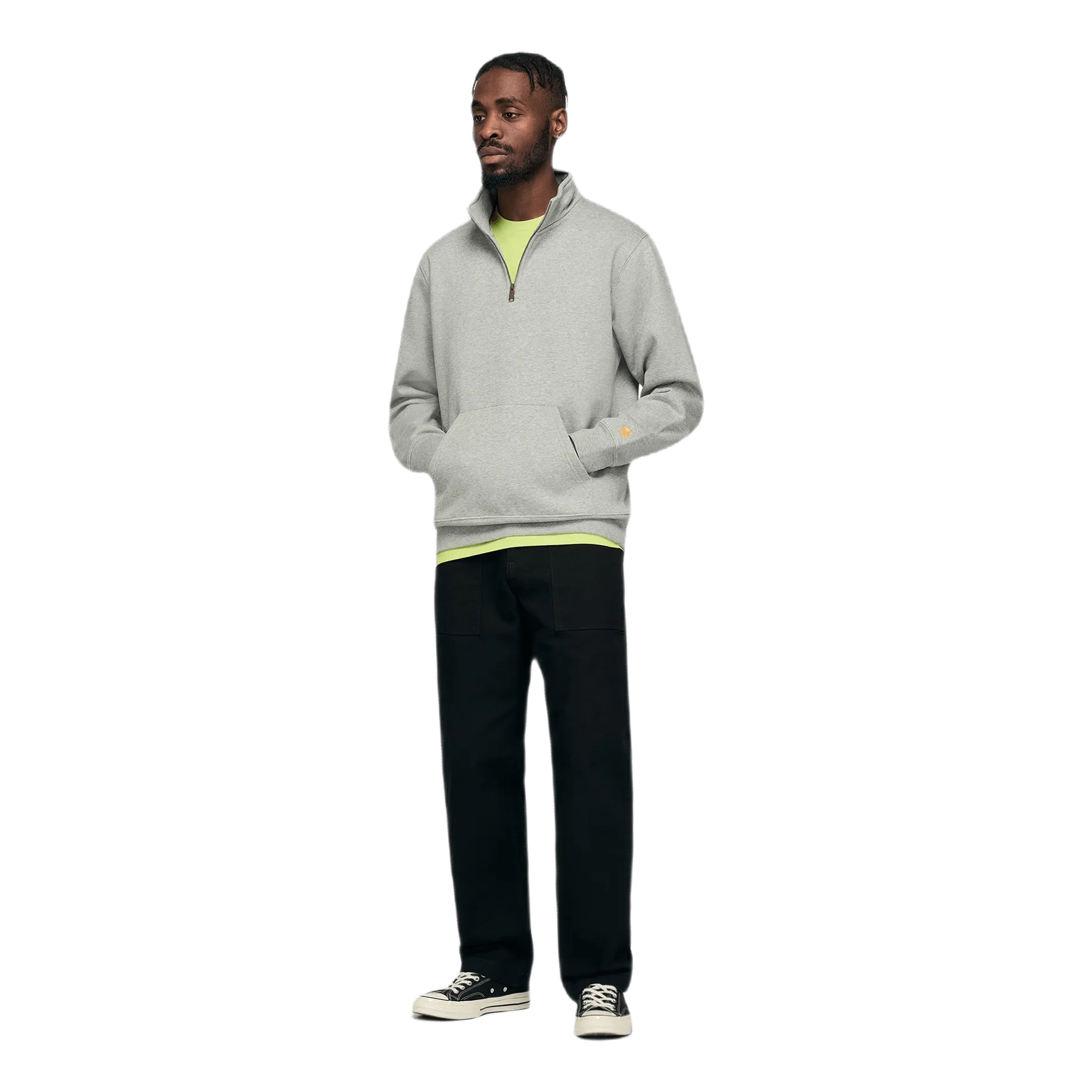 Chase Neck Zip Sweatshirt Gray