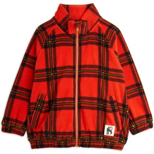 Check Fleece Jacket in Red by Mini Rodini