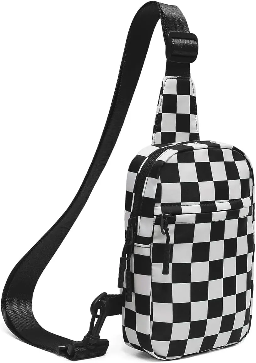 Checkered Sling Backpack Women Fanny Packs Bum Bag Crossbody Bags Cute Cross Body Hobo Shoulder Sport Wallet Purses 2025
