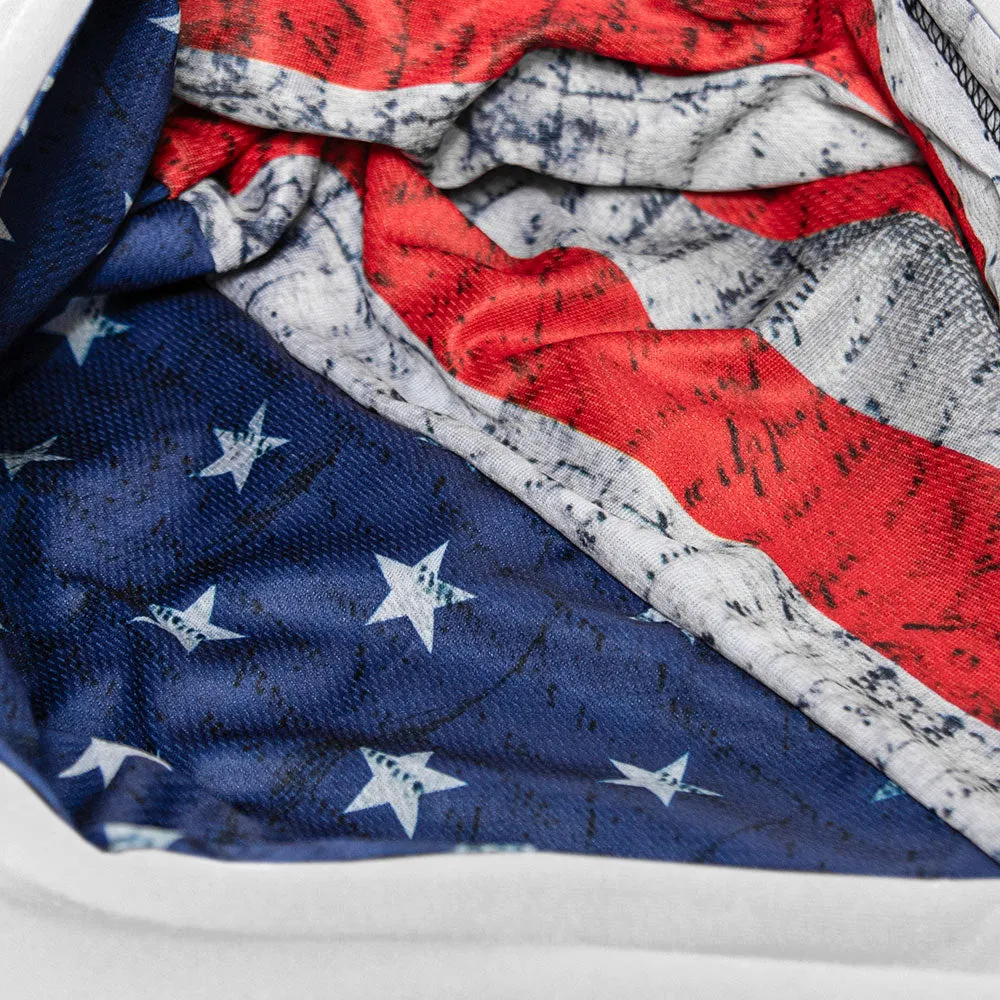 Classic Lined Hoodie | American Flag | White PreOrder