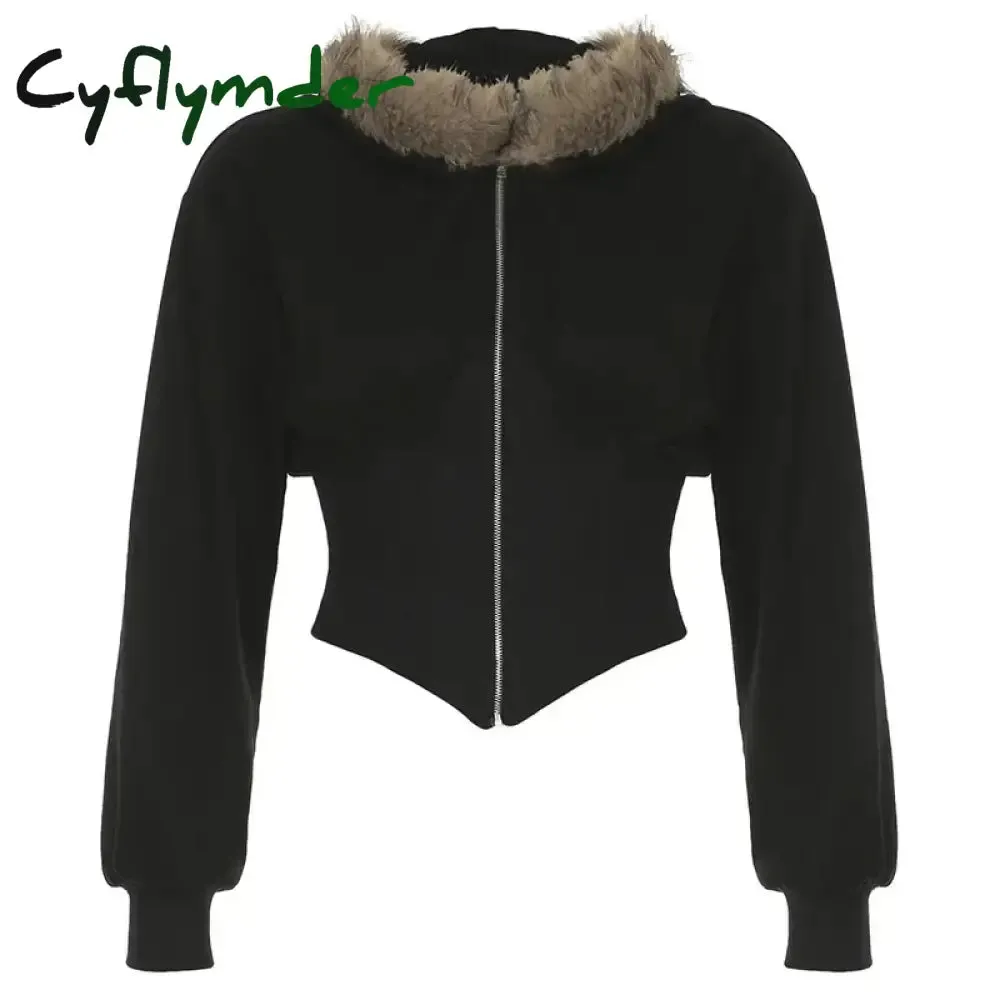 Cyflymder comfy outfits winter Jackets Casual Turn-Down Collar Long Sleeve Coats Dark Solid Zipper Pockets Women Autumn Winter Fashion Streetwear