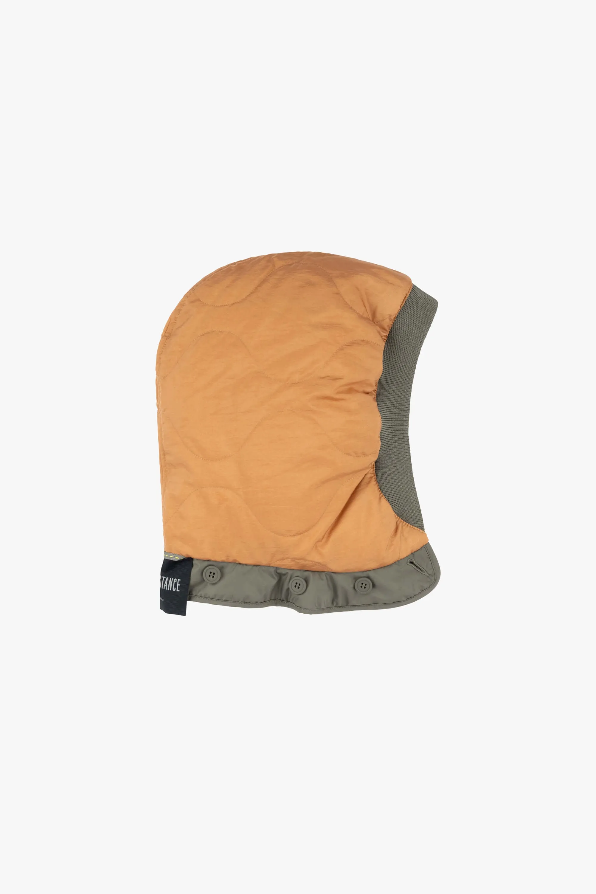 Down Close Fit Hood - Sand / Burnt Orange