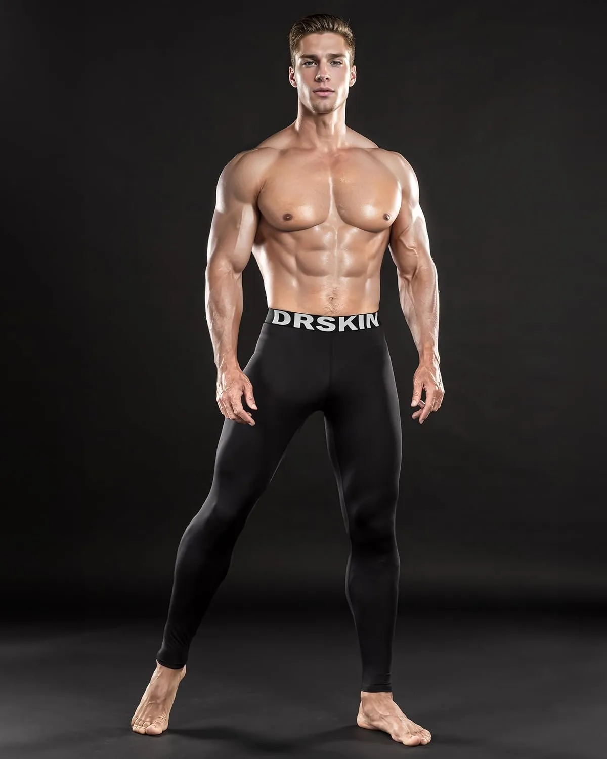 DRSKIN 3 or 2 Pack Men's Thermal Compression Pants Tights Fleece Lined Base Layers Underwear Sports Athletic Workout Winter