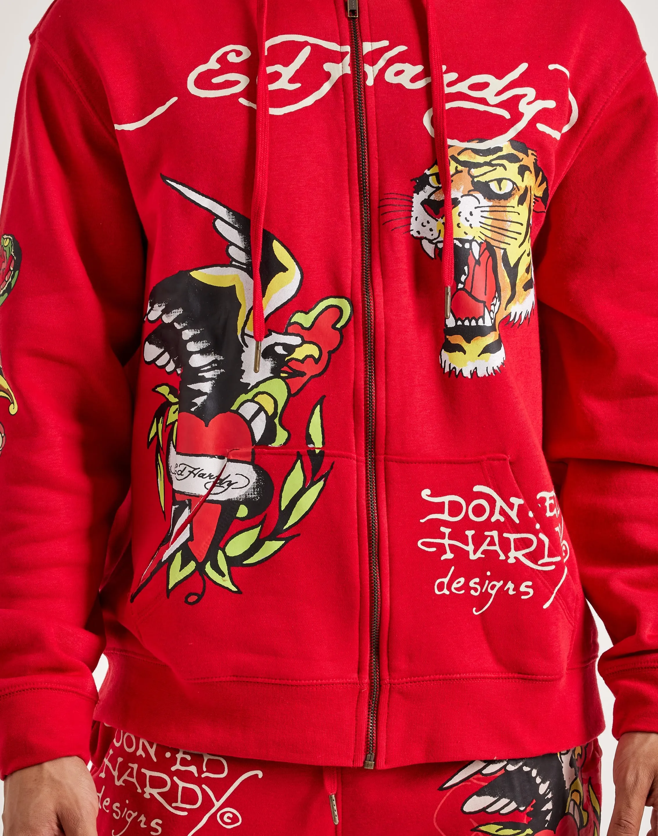 Ed Hardy Eagle Tiger Full-Zip Hoodie