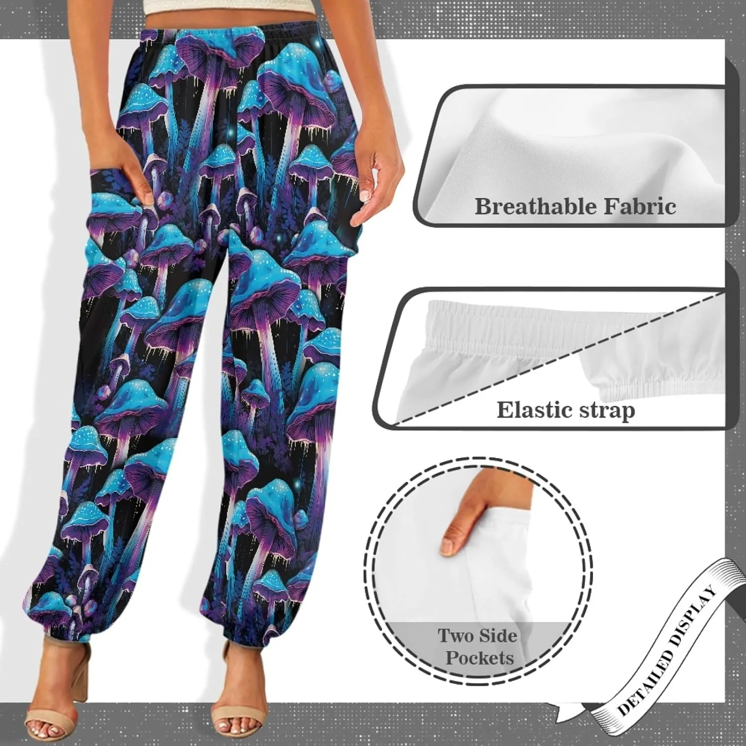 Forchrinse Red Galaxy Nebula Harem Pants for Women High Wiasted Flowy Yoga Jogger Loose Comfy Palazzo Pants Plus Size