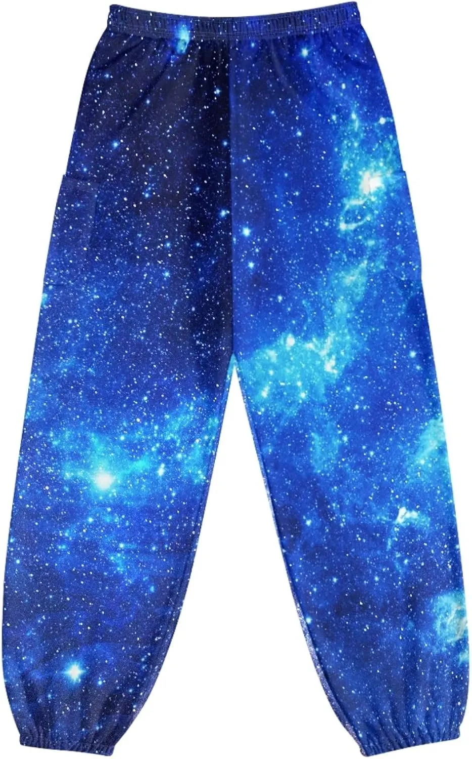 Forchrinse Red Galaxy Nebula Harem Pants for Women High Wiasted Flowy Yoga Jogger Loose Comfy Palazzo Pants Plus Size