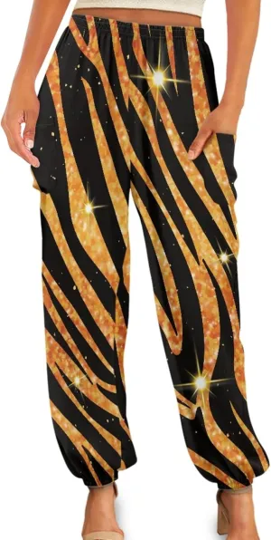 Forchrinse Red Galaxy Nebula Harem Pants for Women High Wiasted Flowy Yoga Jogger Loose Comfy Palazzo Pants Plus Size