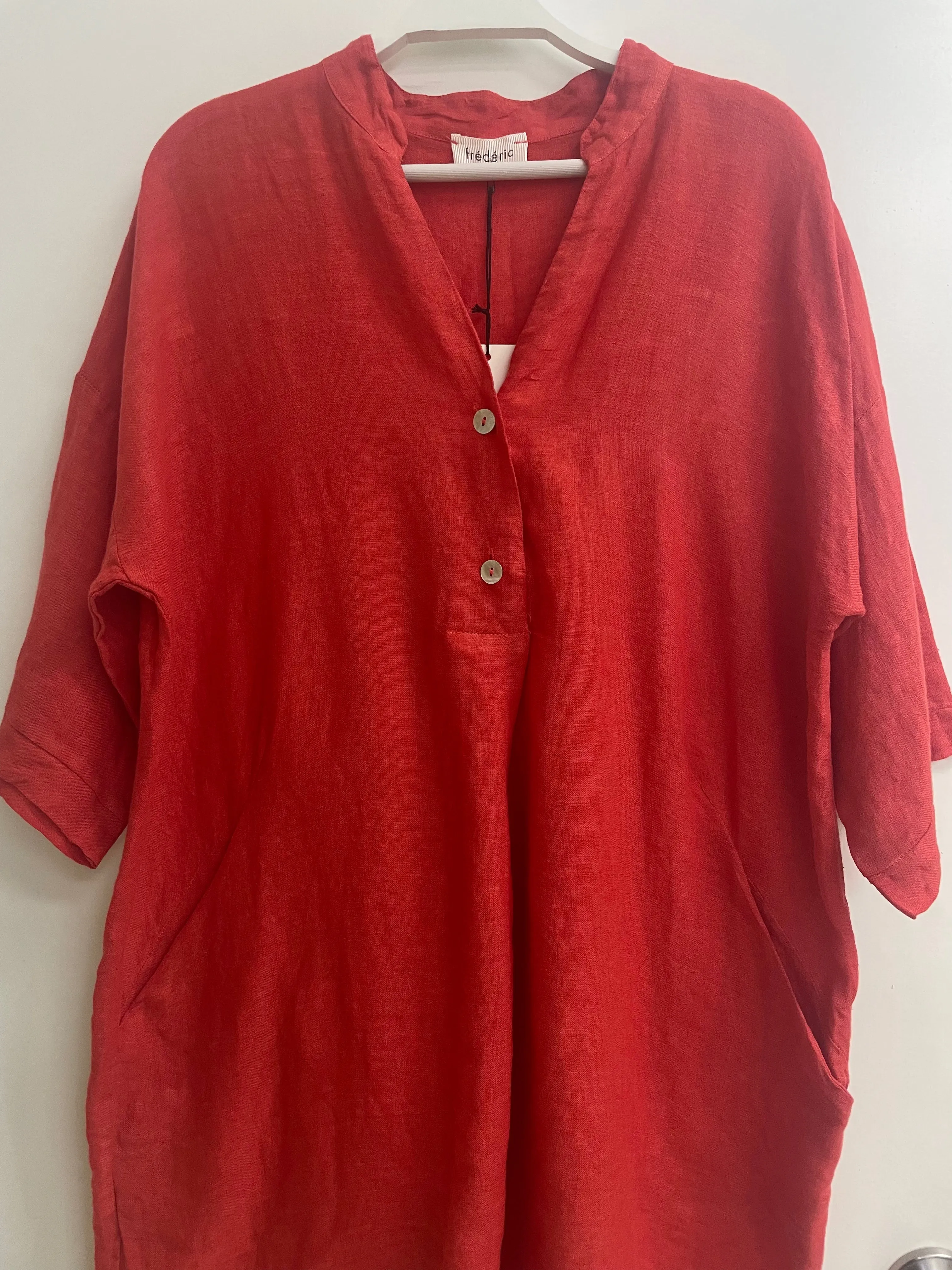 Frederic-Florence oversized loose linen shirt /dress