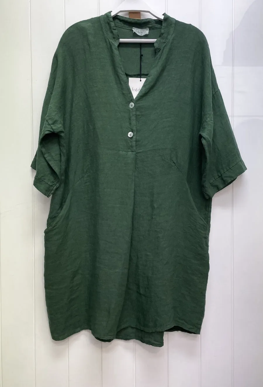 Frederic-Florence oversized loose linen shirt /dress