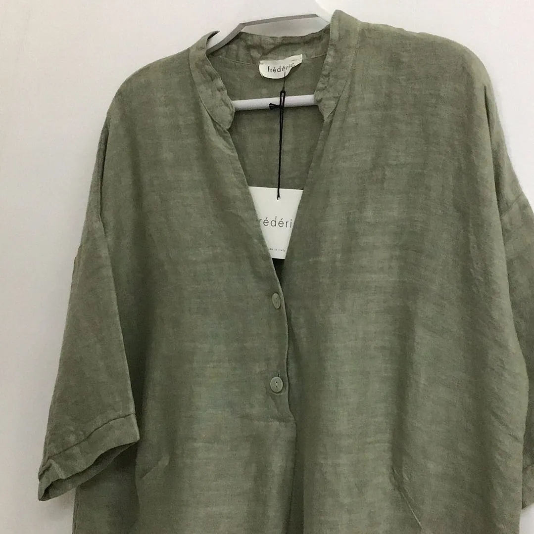Frederic-Florence oversized loose linen shirt /dress