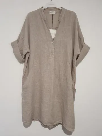 Frederic-Florence oversized loose linen shirt /dress