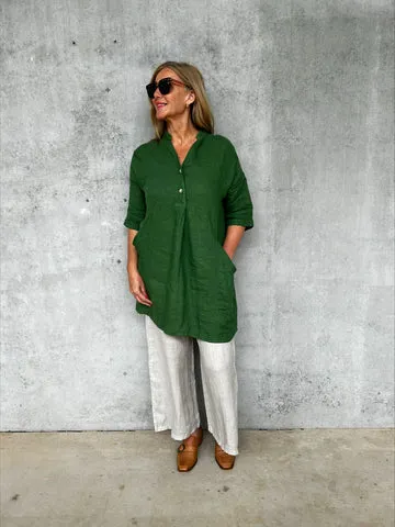 Frederic-Florence oversized loose linen shirt /dress