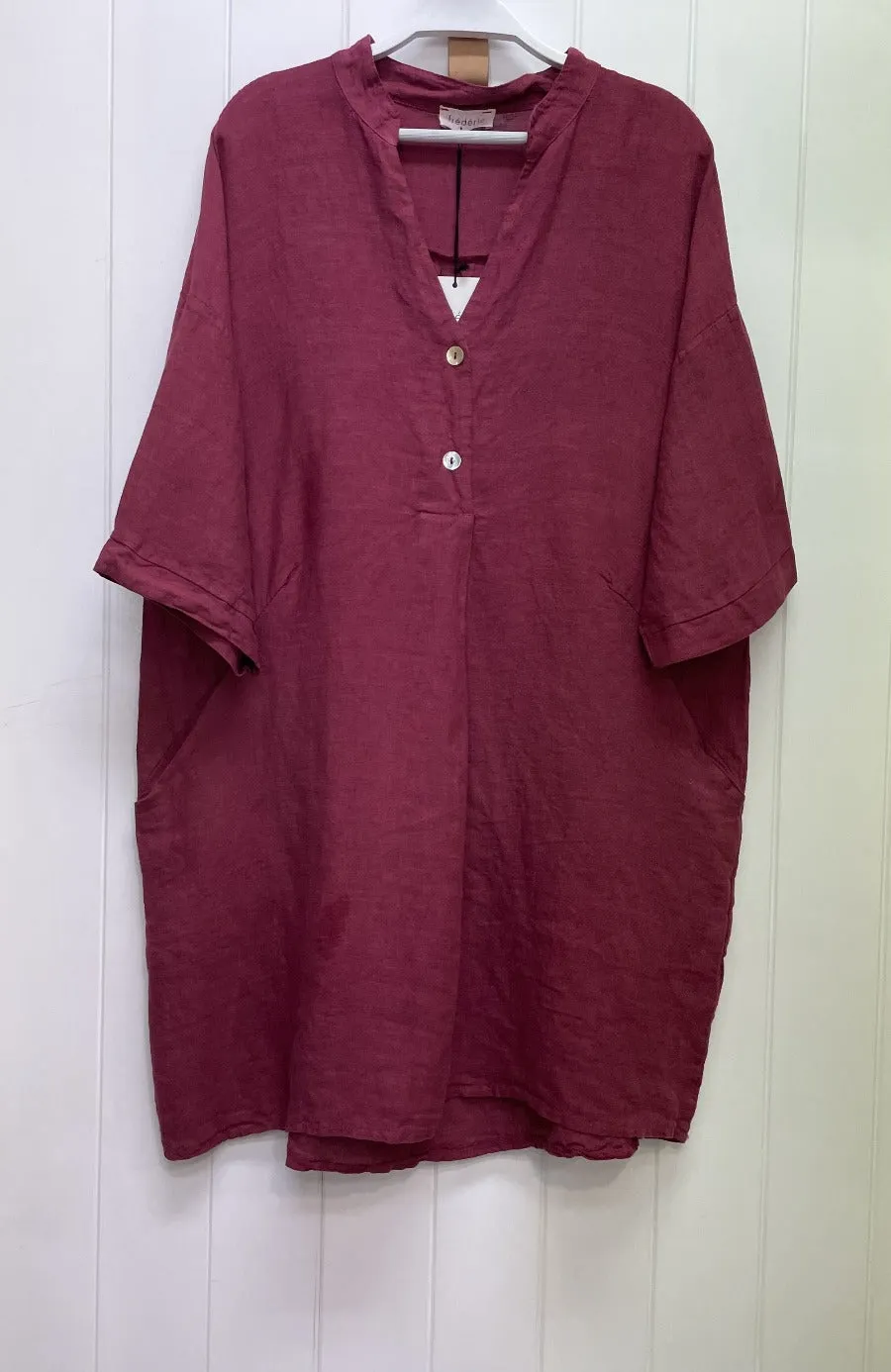 Frederic-Florence oversized loose linen shirt /dress