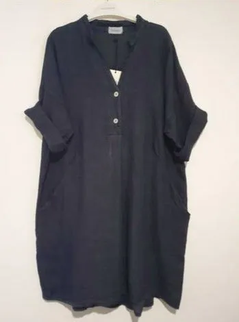 Frederic-Florence oversized loose linen shirt /dress