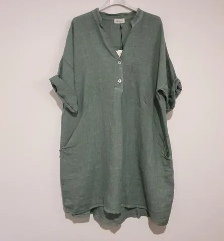 Frederic-Florence oversized loose linen shirt /dress