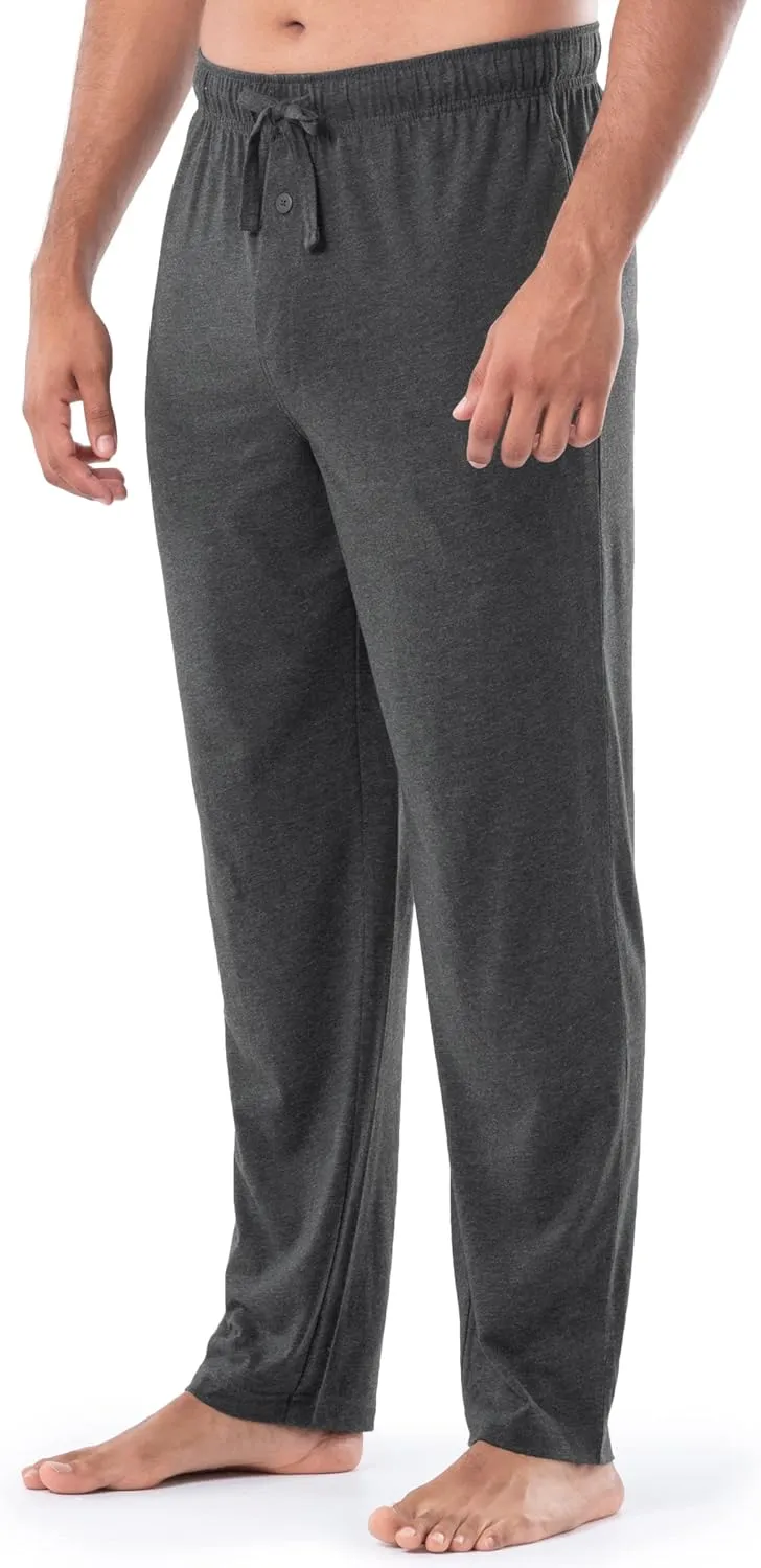 Fruit of the Loom Men's Extended Sizes Jersey Knit Sleep Pajama Lounge Pant (1 & 2 Packs)