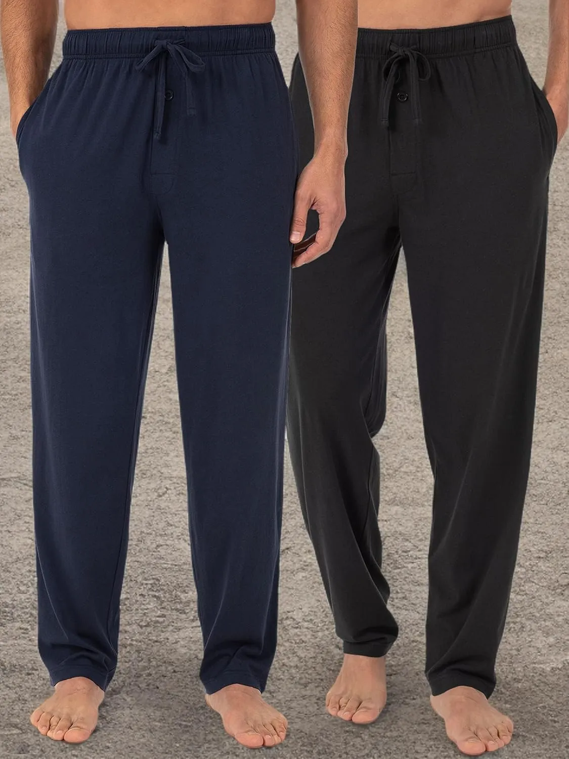 Fruit of the Loom Men's Extended Sizes Jersey Knit Sleep Pajama Lounge Pant (1 & 2 Packs)