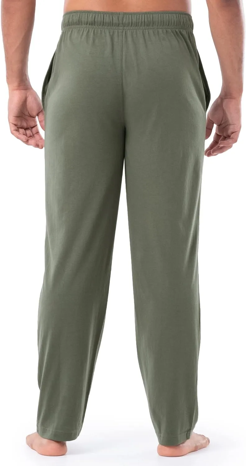 Fruit of the Loom Men's Extended Sizes Jersey Knit Sleep Pajama Lounge Pant (1 & 2 Packs)