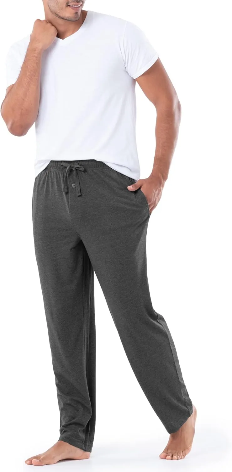Fruit of the Loom Men's Extended Sizes Jersey Knit Sleep Pajama Lounge Pant (1 & 2 Packs)