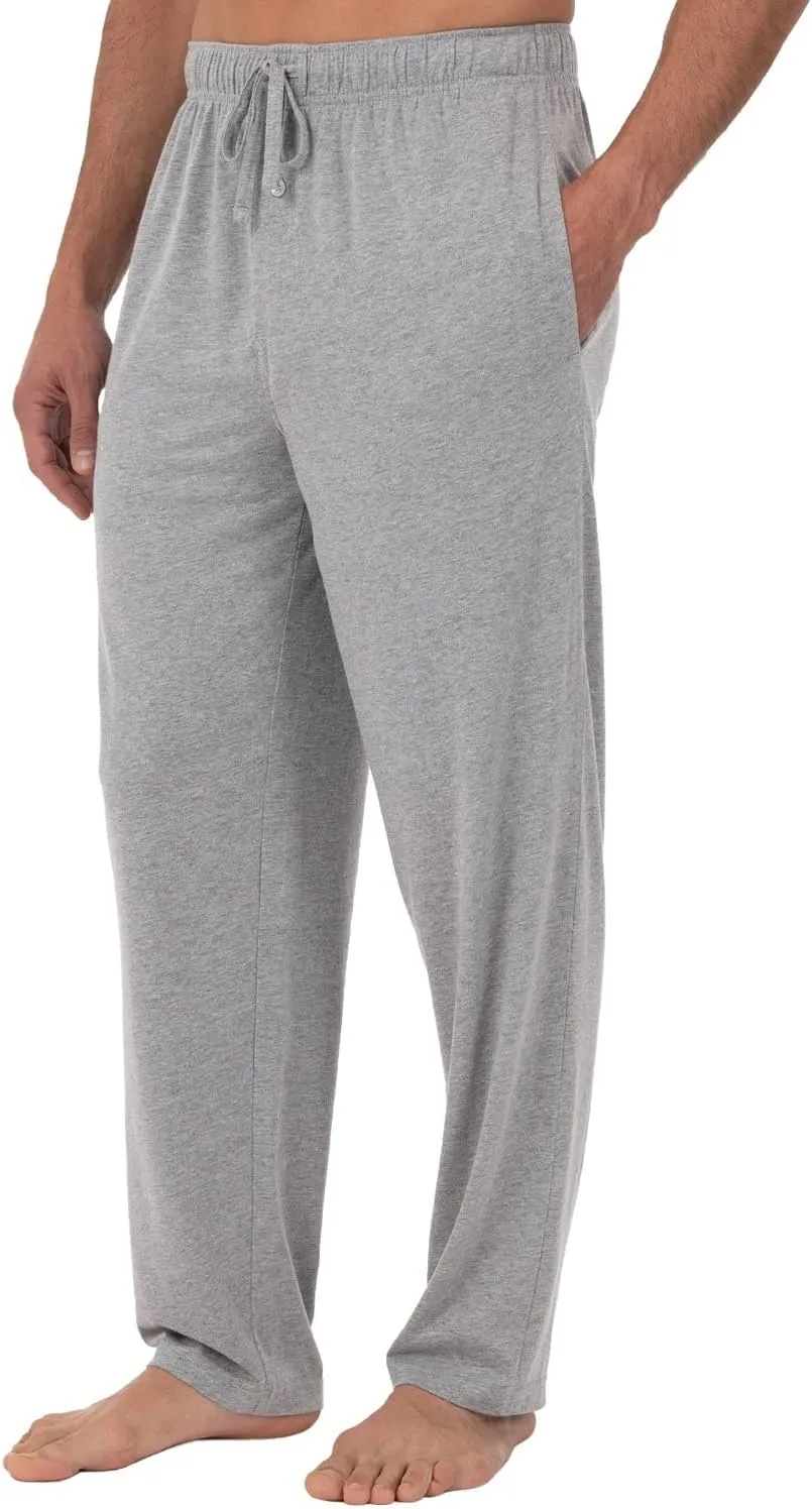 Fruit of the Loom Men's Extended Sizes Jersey Knit Sleep Pajama Lounge Pant (1 & 2 Packs)