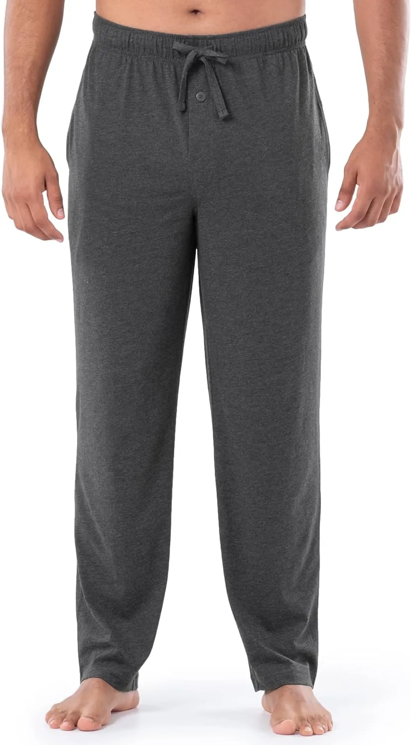 Fruit of the Loom Men's Extended Sizes Jersey Knit Sleep Pajama Lounge Pant (1 & 2 Packs)