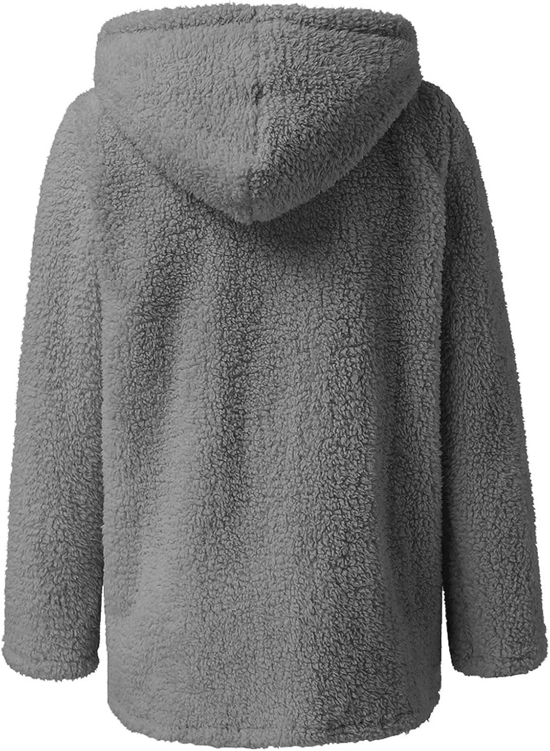 Fuzzy Fleece Jacket for Women Fall Winter Warm Shaggy Teddy Coats Oversized Zip Up Faux Fur Sherpa Hoodies Outwear