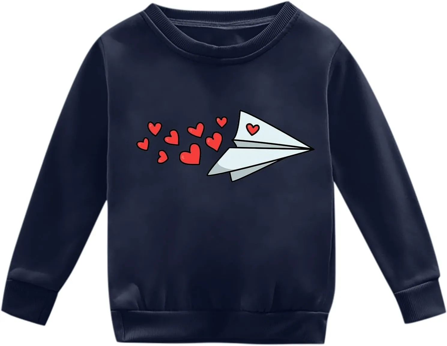 Girls Heart Graphic Print Girls Casual Long Sleeve Hoodies Cute Oversized Fleece Thermal Sweatshirt Tops With Pockets