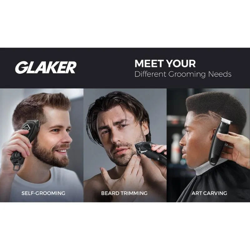 Glaker Professional Wireless Hair Clipper Kit - Black - K11S I3F