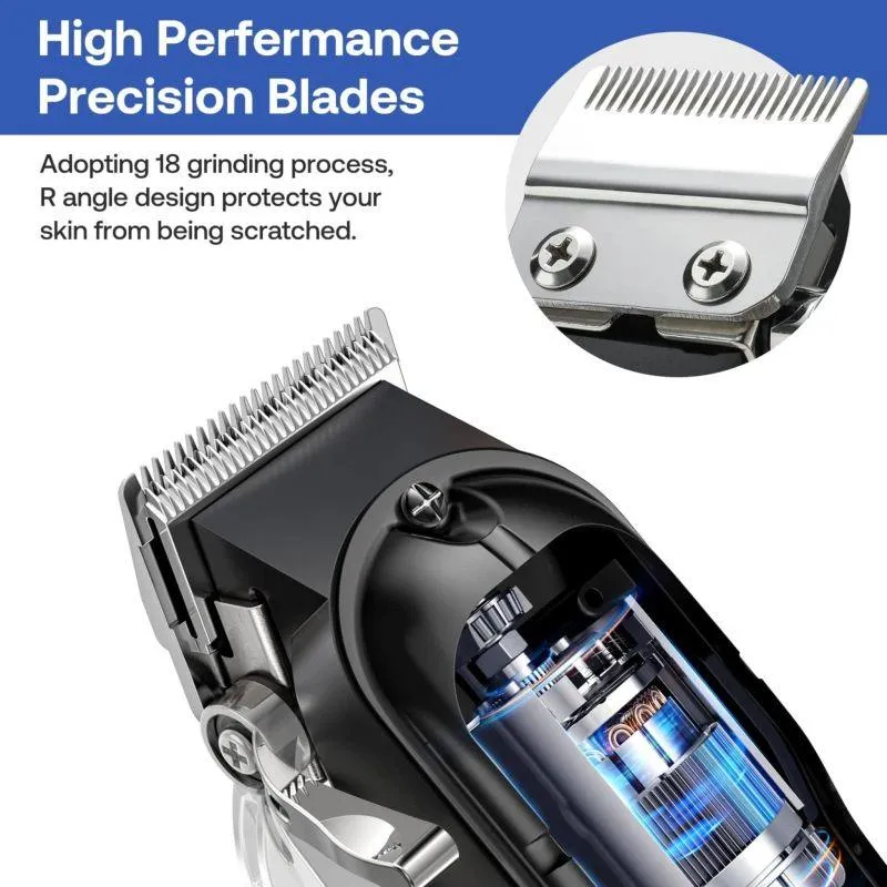 Glaker Professional Wireless Hair Clipper Kit - Black - K11S I3F