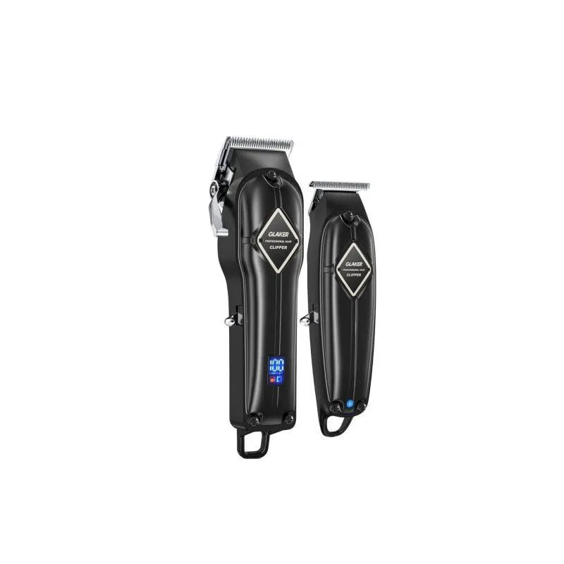 Glaker Professional Wireless Hair Clipper Kit - Black - K11S I3F