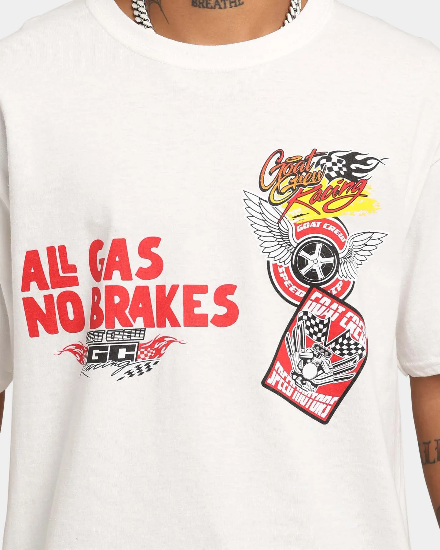 Goat Crew All Gas T-Shirt White
