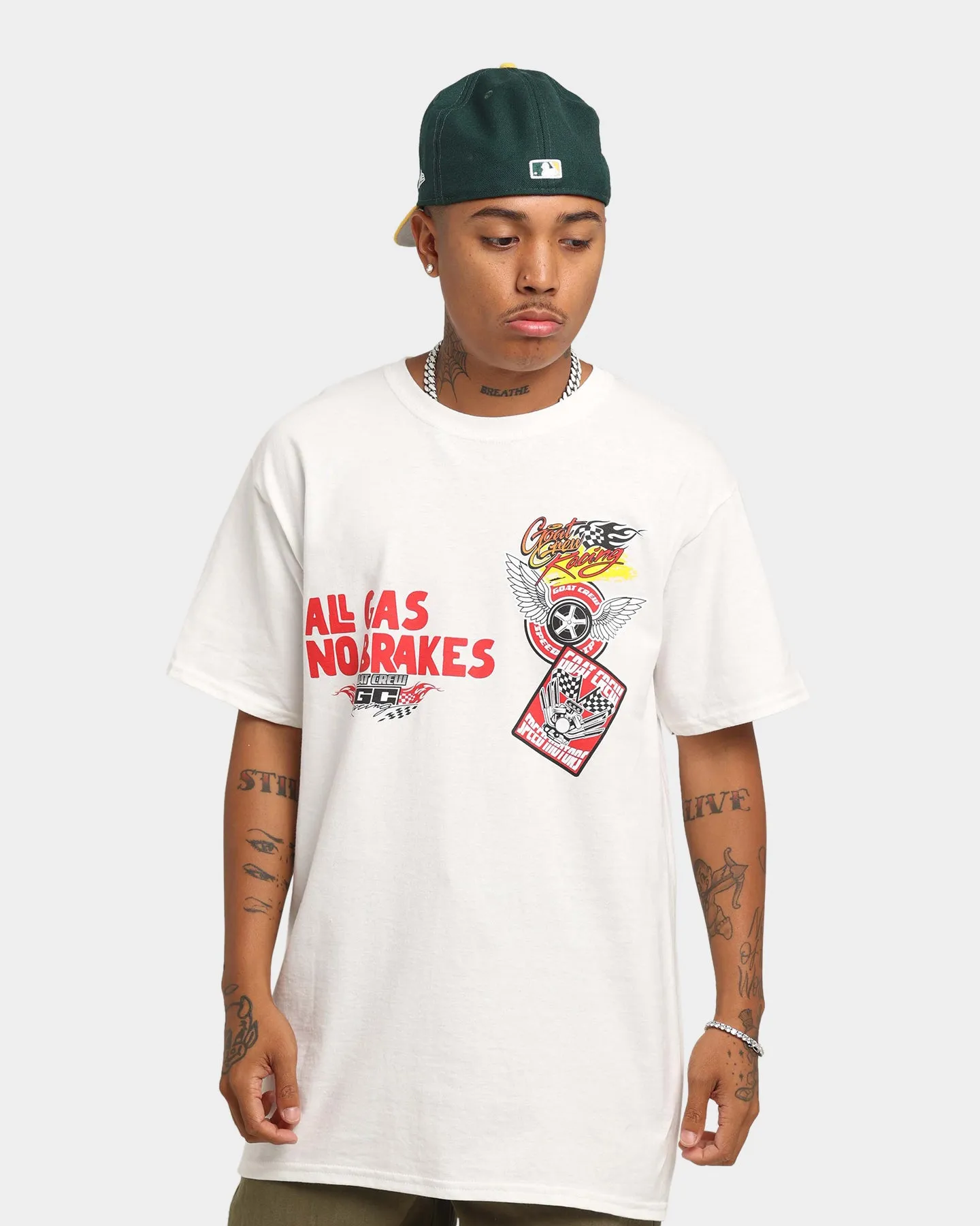 Goat Crew All Gas T-Shirt White