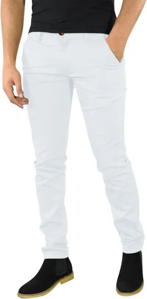GOKKILRW Mens Chinos Slim Fit Skinny Dress Pants Flat Front Stretch Business Work Tapered Pants Comfy Casual Solid Golf Pants