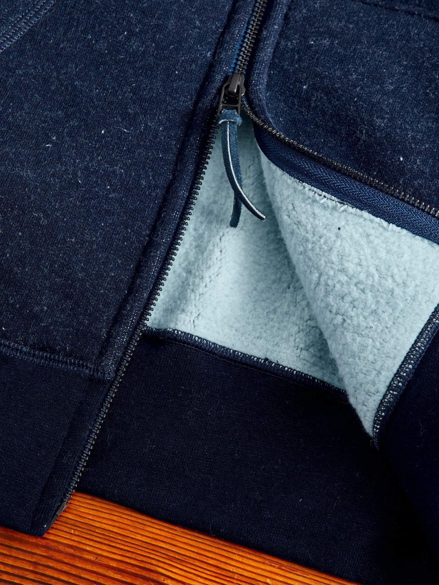 Heavyweight Zip Hoodie in Indigo