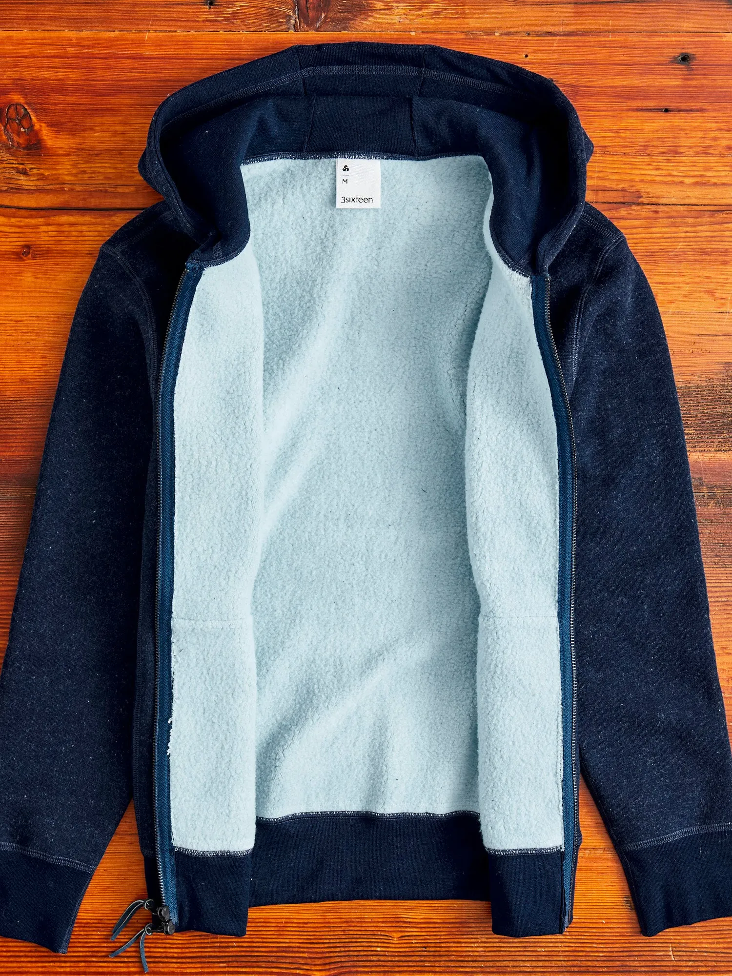 Heavyweight Zip Hoodie in Indigo
