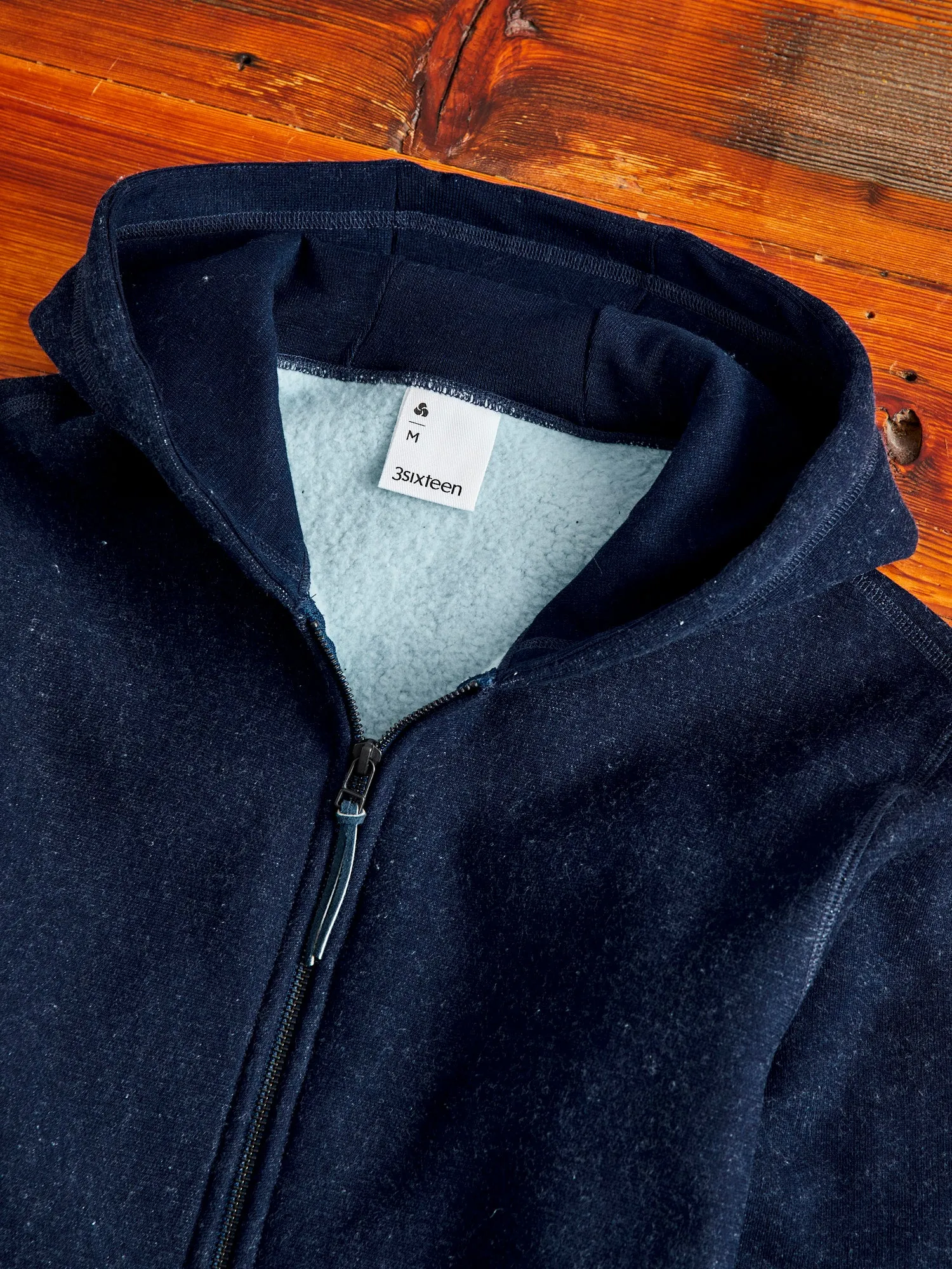 Heavyweight Zip Hoodie in Indigo