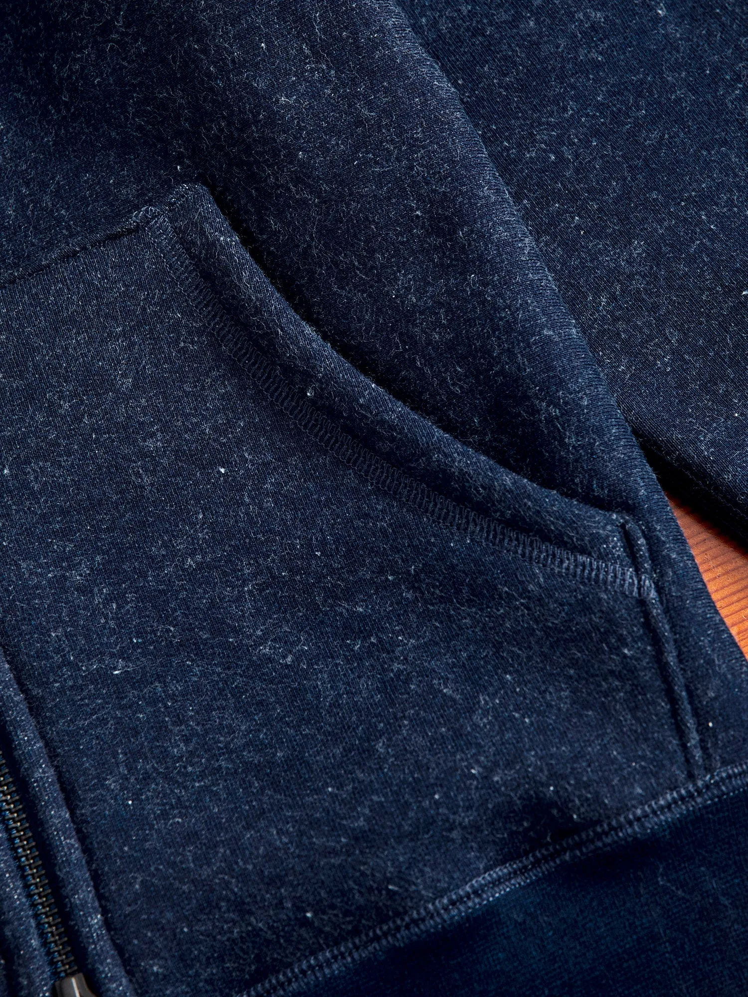 Heavyweight Zip Hoodie in Indigo