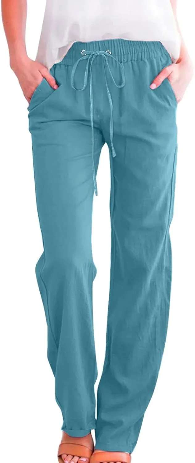 High Waisted Work Pants for Women Winter Elegantes Work Thermal with Pockets High Waisted Straight Leg