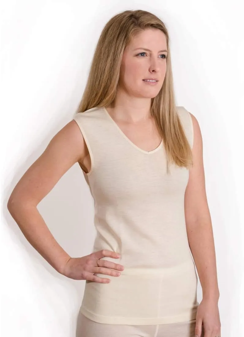 HOCOSA Organic Merino Wool Sleeveless Undershirt for Women