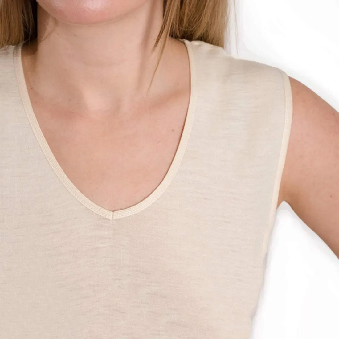 HOCOSA Organic Merino Wool Sleeveless Undershirt for Women